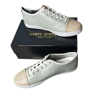 Colorblock Leather Lace-up Sporty Preppy Sneakr NIB Marc Joseph Bleecker Street